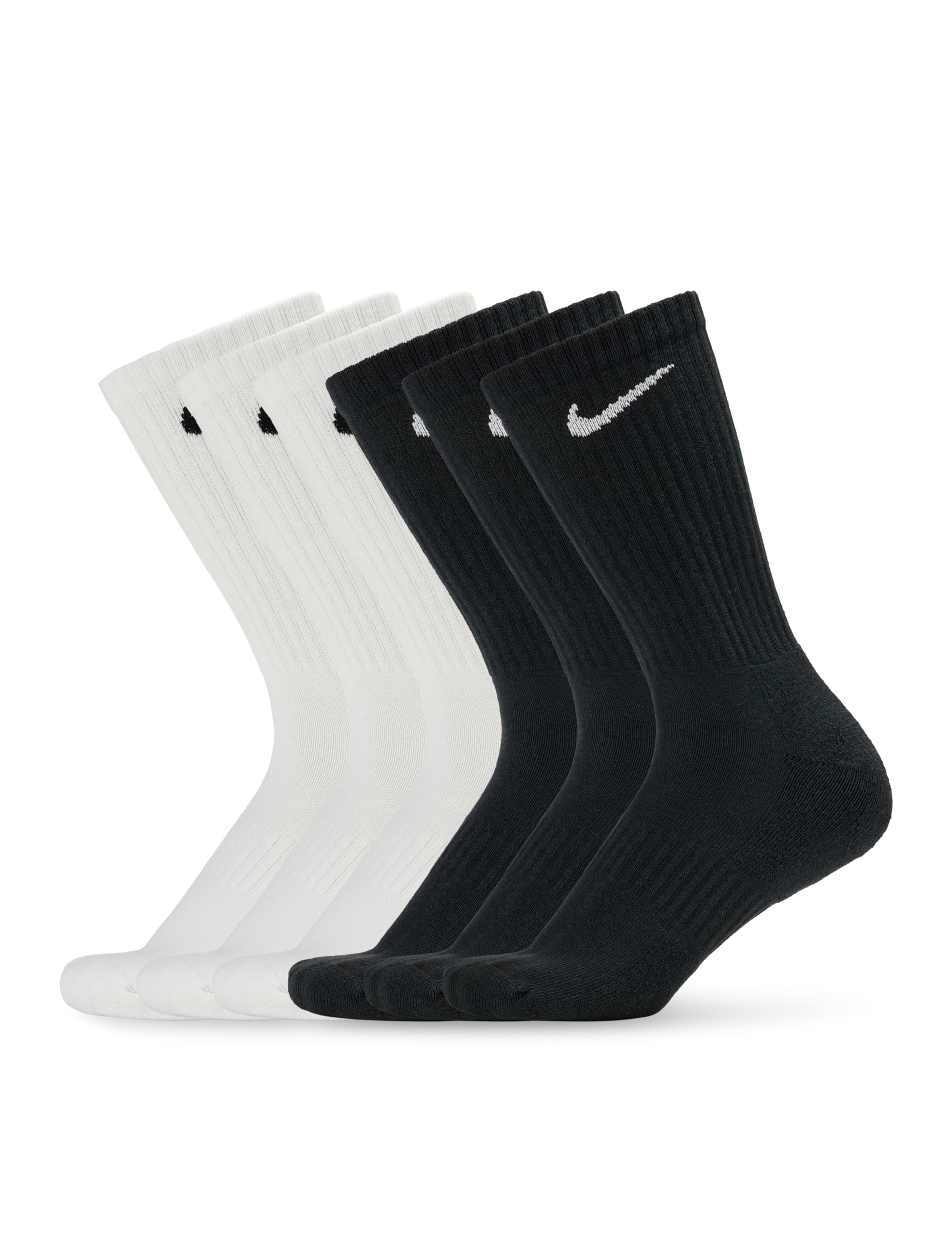 Nike Unisex Adult Everyday Cushioned Training Crew Socks (6-Pack) | Mens and Womens
