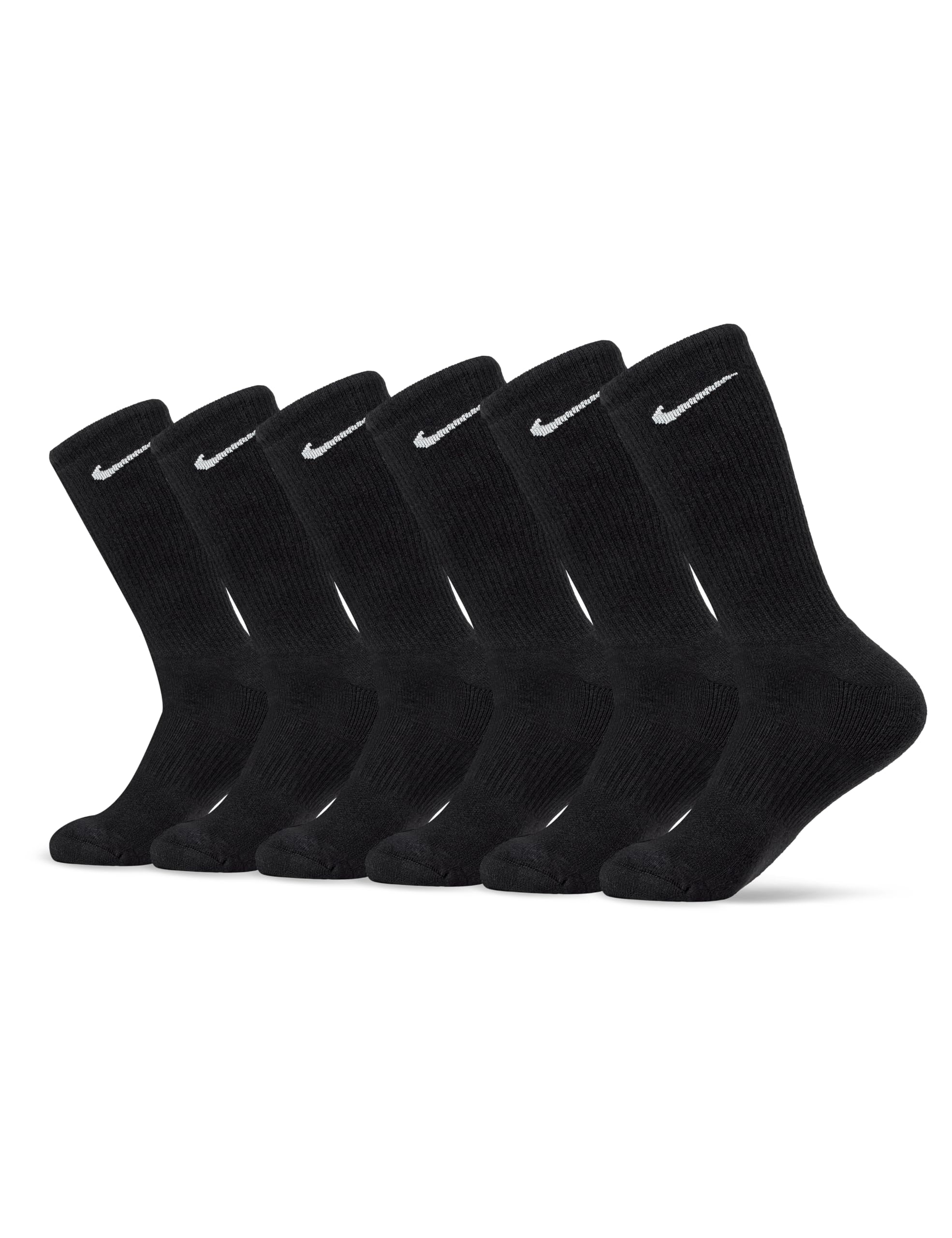 Nike Unisex Adult Everyday Cushioned Training Crew Socks (6-Pack) | Mens and Womens